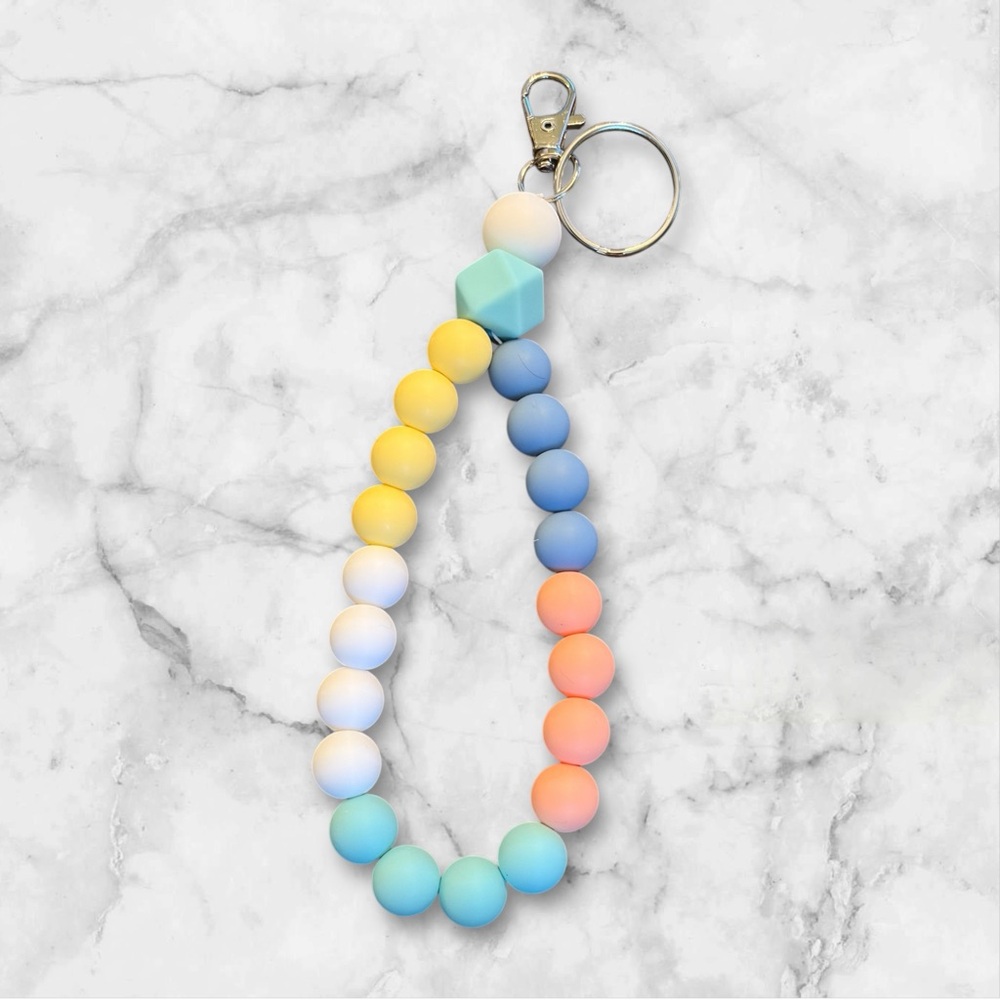 Pastel Beaded Keychain